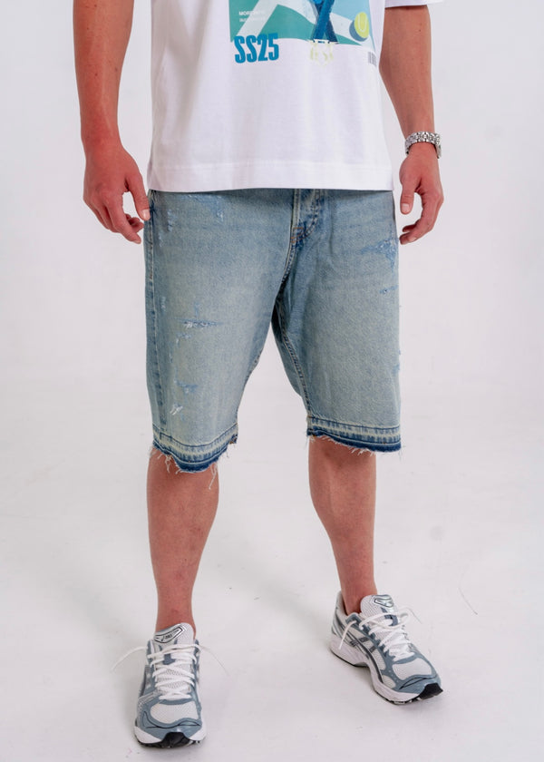 Loose Jorts Blue