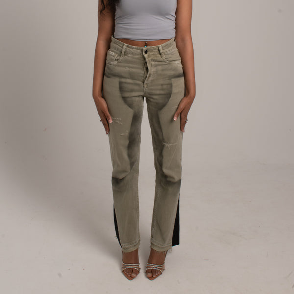 Carp Flared Jeans Khaki